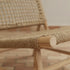 Handcrafted Moroccan Lounge Chair - Natural Wood & Woven