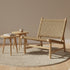 Handcrafted Moroccan Lounge Chair - Natural Wood & Woven