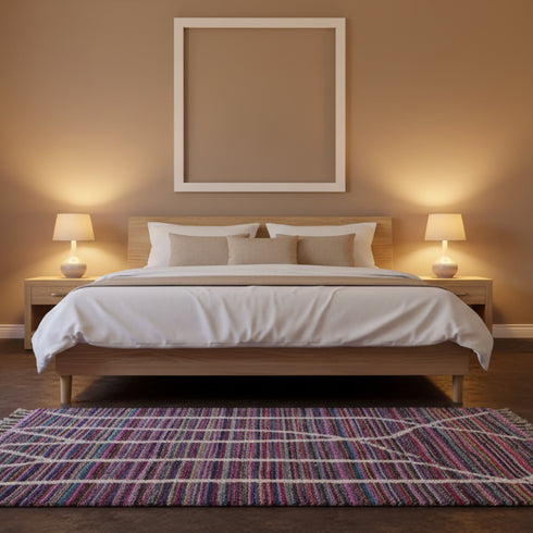 Custom Striped Moroccan Wool Rugs - Custom Boho Decor