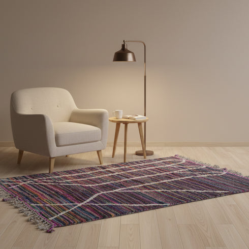 Custom Striped Moroccan Wool Rugs - Custom Boho Decor