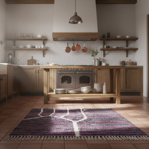 Custom Striped Moroccan Wool Rugs - Custom Boho Decor