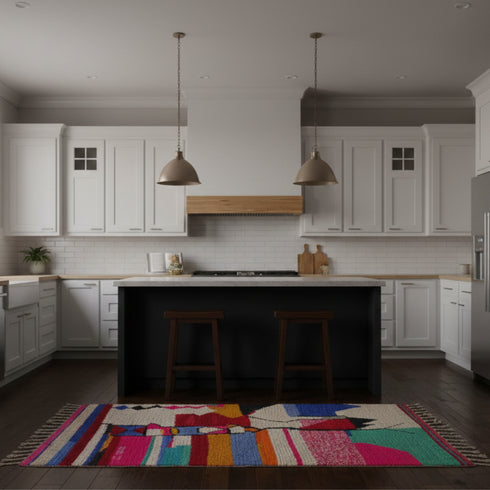 Amazing Colorful Moroccan Rug: Custom Handmade Carpet