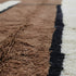 Handmade Brown White & Orange Berber Wool Rug: Modern Moroccan Style