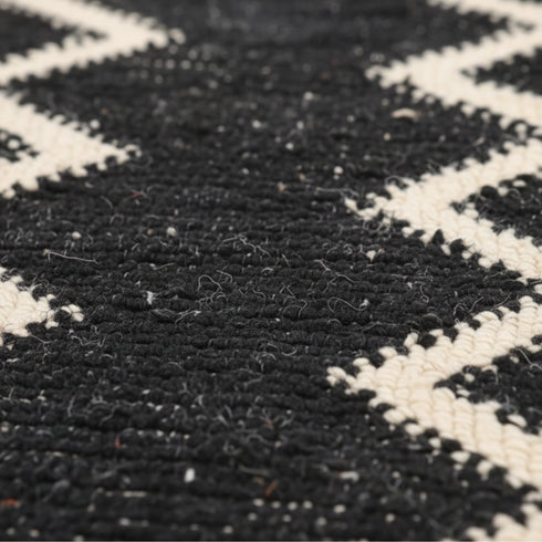 Black Beni Ourain Rug - Handmade Wool Berber Rug