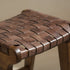 Handcrafted Moroccan Leather Chair & Footstool - Dark Brown