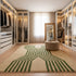 Green Striped Moroccan Rug – Modern Handmade Carpet