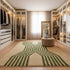 Green Striped Moroccan Rug – Modern Handmade Carpet