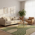 Green Striped Moroccan Rug – Modern Handmade Carpet