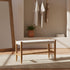 Handmade Woven Leather Bench - Entryway or Bedroom Bench