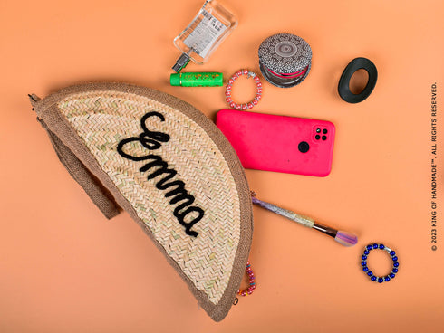 Elegant Bliss: Personalized Bride Clutch for a Timeless Touch