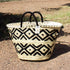 Woven Bag with Black Pattern - Handcrafted Moroccan Artisan Bag