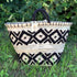 Woven Bag with Black Pattern - Handcrafted Moroccan Artisan Bag