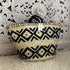 Woven Bag with Black Pattern - Handcrafted Moroccan Artisan Bag