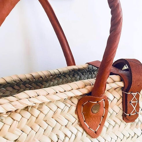 Woven Palm Backpack - Sustainable Market Bag