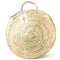 Woven Palm Round Bag - Handcrafted Moroccan Artisan Summer Tote