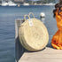 Woven Palm Round Bag - Handcrafted Moroccan Artisan Summer Tote