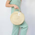 Woven Palm Round Bag - Handcrafted Moroccan Artisan Summer Tote