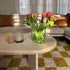 Yellow Checkered Moroccan Rug - Handmade Bohemian Style