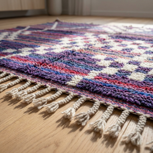 Custom Striped Moroccan Wool Rugs - Custom Boho Decor