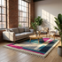 Moroccan Berber Rug – Multicolor Plush Geometric Wool Rug