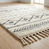 Moroccan Berber Rug – Ivory Flatweave Diamond Wool Area Rug