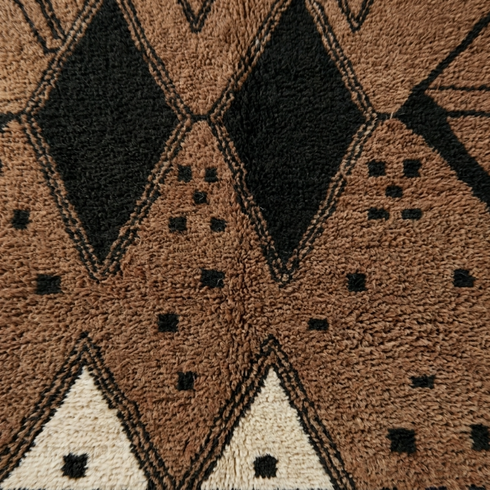 Moroccan Berber Rug – Brown Tribal Wool Area Rug