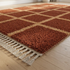 Beni Ourain Rug – Terracotta Plush Geometric Wool Rug