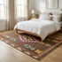 Handmade Moroccan Kilim Rug - Natural Wool Flatweave - Vibrant Geometric Tribal Art
