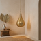 Authentic Handmade Moroccan Lamp – Oxidized Brass Teardrop Pendant with Artistic Shadow Casting for Bedroom Mood Lighting