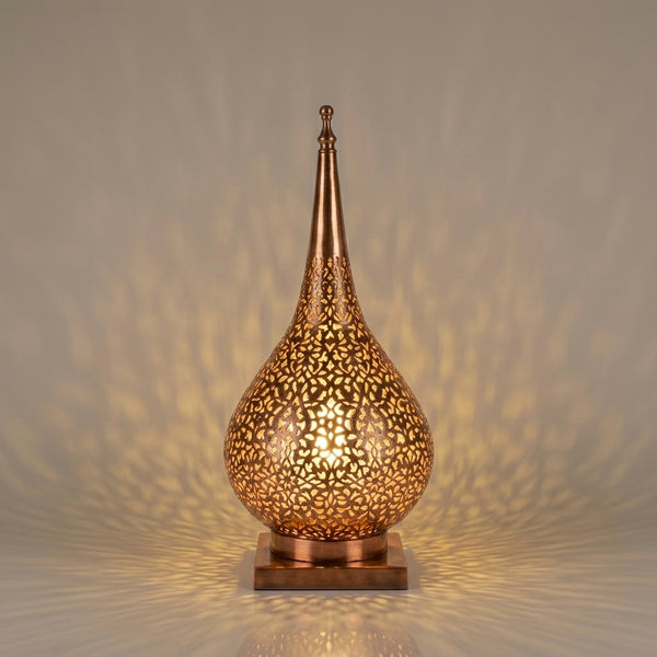 Moroccan Floor Lamp – Brass Filigree Openwork