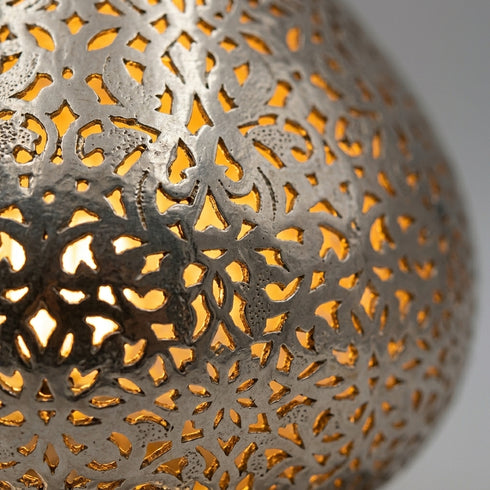Moroccan Floor Lamp – Brass Filigree Openwork