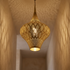 Authentic Handmade Moroccan Lamp – Oxidized Brass Teardrop Pendant Light for Cozy Boho Bedroom Decor