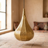 Dome Moroccan Pendant Light – Brass Openwork Lamp
