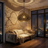 Artistic Ceiling Lamp - Living Room Statement - Shadow Casting Pendant