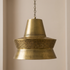 Filigree Moroccan Pendant Light – Brass Openwork Lamp Shadow-Casting
