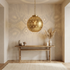 Moroccan Pendant Light – Filigree Openwork Brass Lamp Bedroom