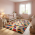 Moroccan Kilim Rug – Multicolor Flatweave Diamond Wool Rug