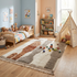 Authentic Moroccan Rug – High Pile Natural Wool Area Rug with Modern Abstract Pattern for Boho Living Room Decor