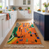Azilal Rug – Orange Shaggy Striped Wool Rug
