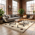 Authentic Beni Ourain Rug - High Pile Natural Wool - Boho Living Room Decor