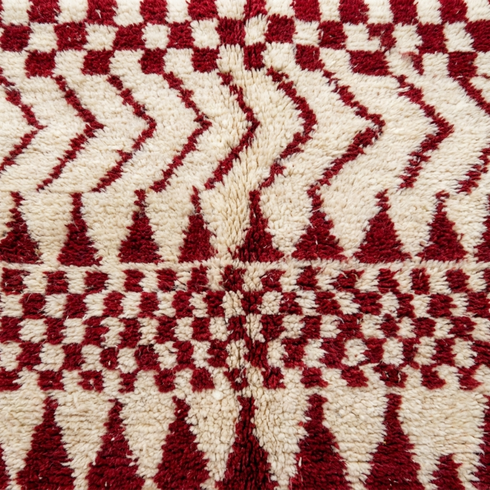 Authentic Handmade Azilal Rug – High Pile Wool Moroccan Rug with Geometric Boho Design