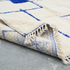 Modern Beni Ourain Rug - Plush Natural Wool - Geometric Blue Minimalist Decor