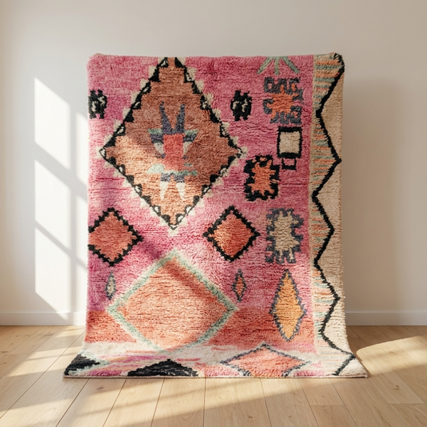 Boujaad Rug – Pink Diamond Wool Rug