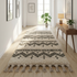 Moroccan Kilim Rug – Black & Ivory Flatweave Diamond Wool Area Rug