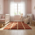 Beni Ourain Rug – Terracotta Plush Geometric Wool Rug
