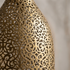 Authentic Handmade Moroccan Lamp – Perforated Brass Teardrop Pendant Light with Artistic Shadow Casting for Living Room Decor