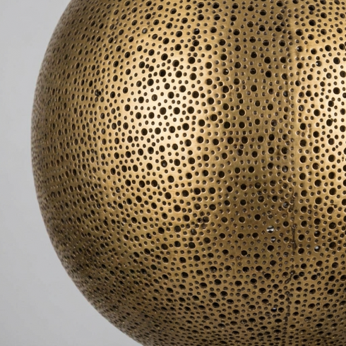 Brass Pendant Light – Moroccan Filigree Openwork Shadow-Casting