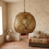 Moroccan Ceiling Light – Filigree Openwork Brass Lamp