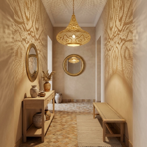 Boho Bedroom Mood Lighting - Filigree Teardrop Design