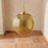 Handmade Moroccan Globe Brass Lamp - Shadow Casting Bedroom Mood Lighting